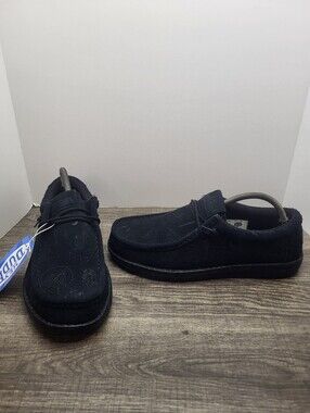 Hey Dude X Jelly Roll Wally Black Suede Shoes Men’s Size 11 Limited Edition New